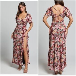 blue and white tiered maxi dress Blue Floral Tiered Maxi Dress - Romantic Dresses
